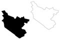 Bukhara Region map vector Royalty Free Stock Photo