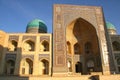 Poi Kalan or Po-i-Kalyan, an Islamic religious complex located around the Kalan minaret at cold weather