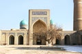 Poi Kalan or Po-i-Kalyan, an Islamic religious complex located around the Kalan minaret at cold weather