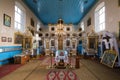 Interior of the orthodox Church of the Intercession of the Holy Virgin Mary, Bukhovichi, Belarus