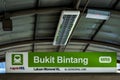 Bukit Bintang station of rapidKL monorail line name tag