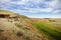 Bukobay yars, a product of wind erosion. Natural landscape and geological attraction Royalty Free Stock Photo