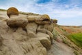 Bukobay yars, a product of wind erosion. Natural landscape and geological attraction Royalty Free Stock Photo