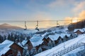 Bukovel resort, Carpathian mountains, Ukraine Royalty Free Stock Photo