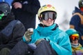 Winter extreme sports festival in mountain snow park