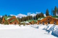 Bukovel winter ski resort in Eastern Europe, Ukraine, Carpathian Royalty Free Stock Photo