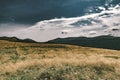 View from Bukowe Berdo in the Bieszczady Mountains in Poland Royalty Free Stock Photo