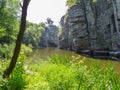 Buky canyon in the Cherkassy region, Ukraine. River Mountain Tikich.