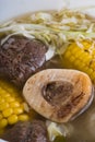 Bulalo soup, or beef bone marrow soup Royalty Free Stock Photo