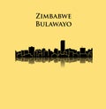Bulawayo, Zimbabwe city silhouette
