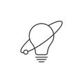 Bulb atom icon. Simple element illustration. Bulb atom symbol design template. Can be used for web and mobile Royalty Free Stock Photo