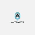 Bulb automate logo engineering letter A