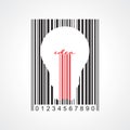 Bulb and bar code Royalty Free Stock Photo
