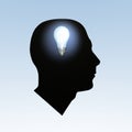 Bulb Brain Royalty Free Stock Photo
