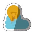 Bulb and cloud computing design Royalty Free Stock Photo