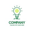 Bulb, develop, idea, innovation, light Flat Business Logo templa