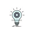 Bulb, develop, idea, innovation, light Flat Color Icon Vector