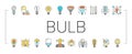 Bulb Electrical Energy Accessory Icons Set Vector