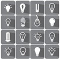 Bulb and finance icon set illustration eps10 Royalty Free Stock Photo