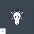Bulb Flat related vector glyph icon.