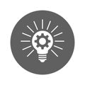 Bulb, gear, optimization icon