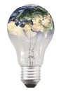 Bulb and global energy Royalty Free Stock Photo