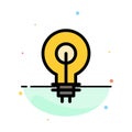 Bulb, Glow, Idea, Insight, Inspiriting Abstract Flat Color Icon Template Royalty Free Stock Photo