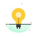 Bulb, Glow, Idea, Insight, Inspiriting Abstract Flat Color Icon Template Royalty Free Stock Photo