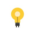 Bulb, Glow, Idea, Insight, Inspiriting  Flat Color Icon. Vector icon banner Template Royalty Free Stock Photo