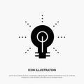 Bulb, Glow, Idea, Insight, Inspiriting solid Glyph Icon vector Royalty Free Stock Photo