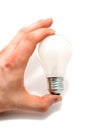 Bulb in hand #1 Royalty Free Stock Photo