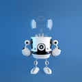 Bulb head robot Royalty Free Stock Photo