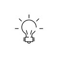 bulb icon. Element of physics science for mobile concept and web apps icon. Thin line icon for website design and development, app Royalty Free Stock Photo