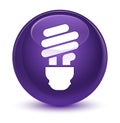 Bulb icon glassy purple round button Royalty Free Stock Photo