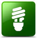 Bulb icon green square button Royalty Free Stock Photo