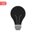 Bulb icon. Lamp vector icon. Idea icon. Light icon. Studio background. EPS 10 vector flat sign. Royalty Free Stock Photo