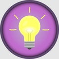 Bulb icon for stories in social networks. New idea, eureka, lamp. Royalty Free Stock Photo