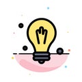 Bulb, Idea, Science Abstract Flat Color Icon Template