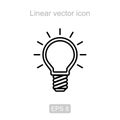 Bulb included. Linear icon.