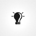 bulb isolated solid icon Royalty Free Stock Photo