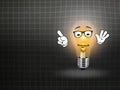 Bulb lamp light idea background blackboard Royalty Free Stock Photo