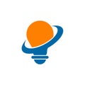 Bulb lamp logo design inspiration vector template Royalty Free Stock Photo