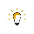 Bulb lamp logo design inspiration vector template Royalty Free Stock Photo