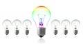 Bulb leadership concept Royalty Free Stock Photo