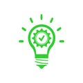 Bulb, light, Business creative solutions green icon