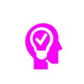 Bulb, light , Business creative solutions magenta icon Royalty Free Stock Photo