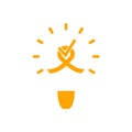 Bulb, light, business creative solutions orange  icon Royalty Free Stock Photo