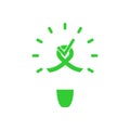 Bulb, light, Creative business solutions green icon Royalty Free Stock Photo