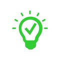 Bulb, light, Creative business solutions green icon Royalty Free Stock Photo