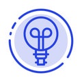 Bulb, Light, Design Blue Dotted Line Line Icon Royalty Free Stock Photo